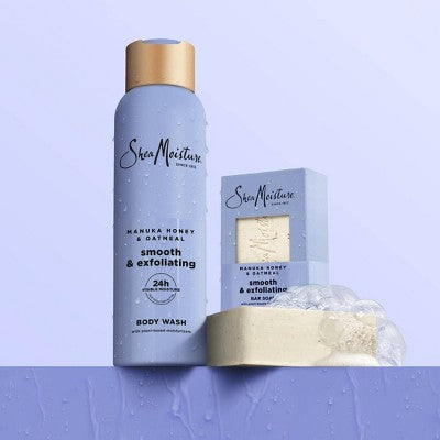SheaMoisture Body Wash Smooth & Exfoliating Manuka Honey & Oatmeal with Plant-Based Moisturizers 18 fl oz - Imperfect Container