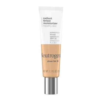Neutrogena Healthy Skin Radiant Tinted Facial Lightweight Moisturizer Sheer Ivory 10 1.1 fl oz - Imperfect Container
