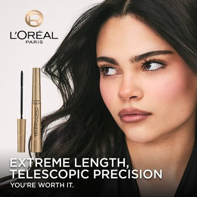 L'Oreal Paris Telescopic Original Lengthening Mascara 935 Carbon Black 0.27 fl oz - Imperfect Box