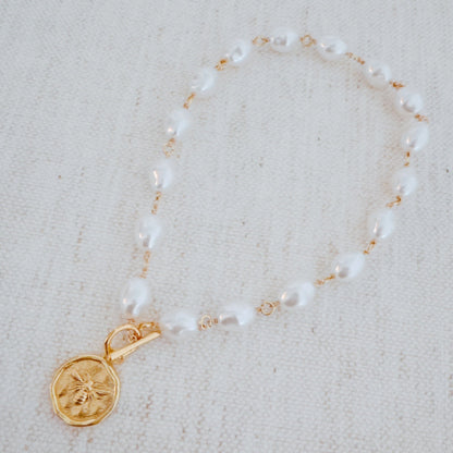 Golden Bee Baroque Necklace