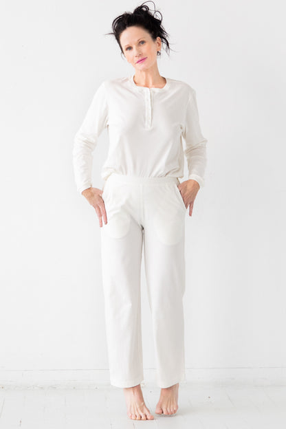 Straight Leg Pants in Pima Cotton