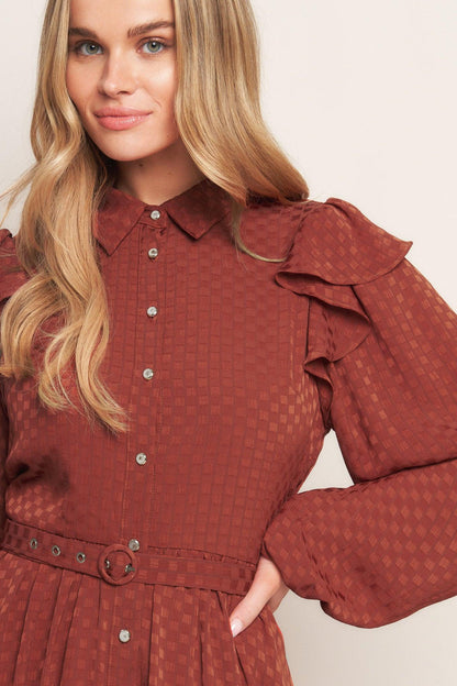 CALL IT LOVE WOVEN MINI DRESS