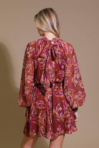 ARTISTIC ESSENCE WOVEN MINI DRESS