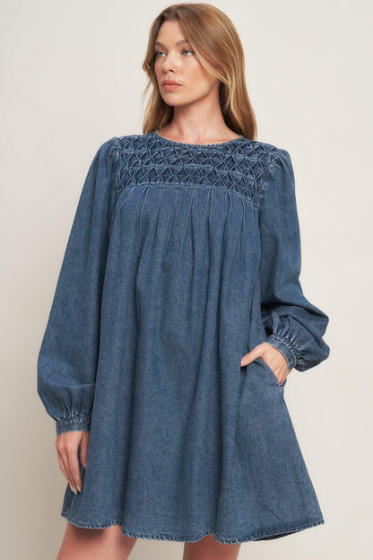 WEEKEND DENIM ICON MINI DRESS