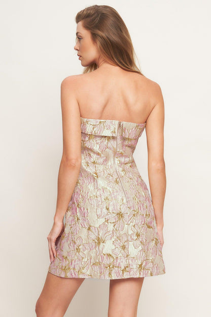 LUMIÈRE BLOSSOM WOVEN MINI DRESS