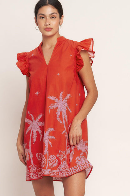 ISLAND STATE OF MIND WOVEN MINI DRESS