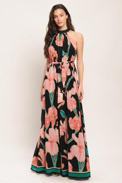 GARDEN NOIR WOVEN MAXI DRESS