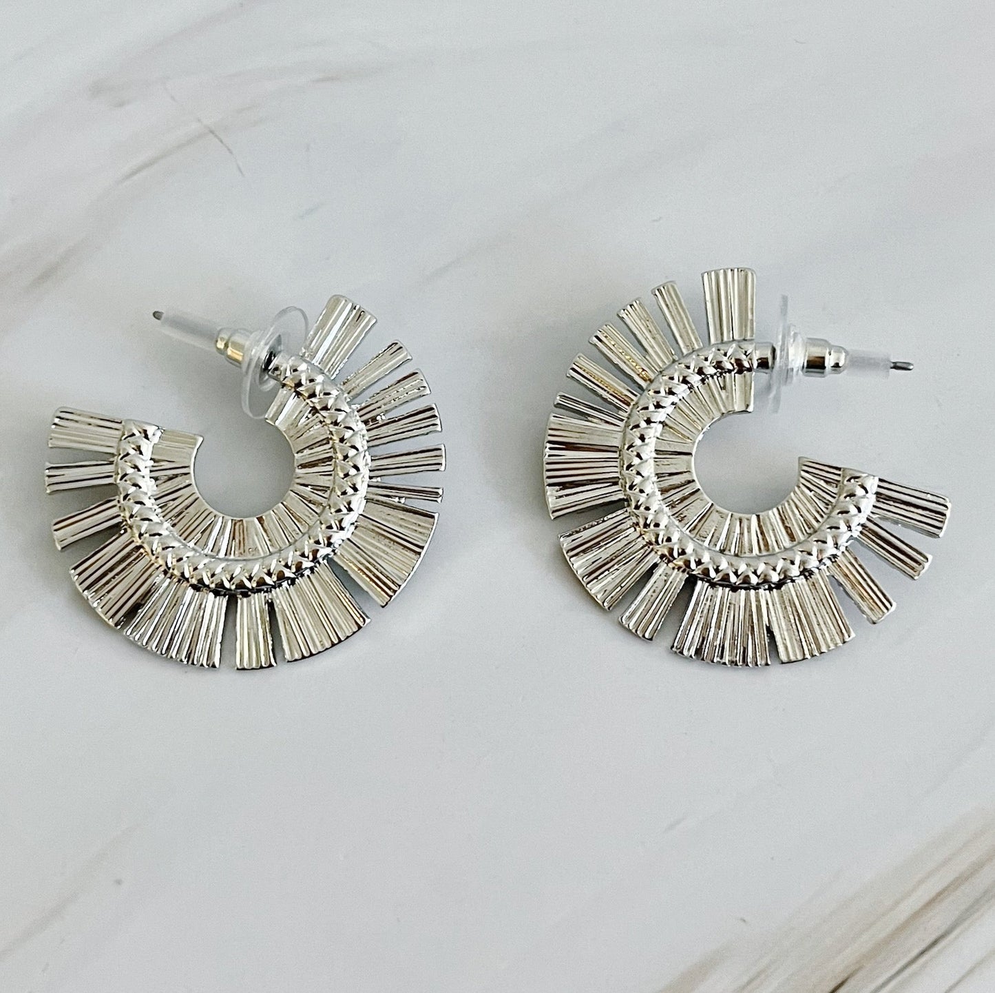 Sunburst Beauty Hoop Earrings