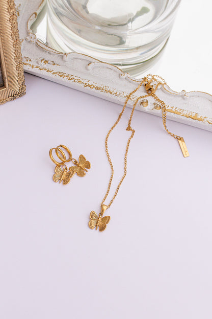 Butterfly Huggie Hoop