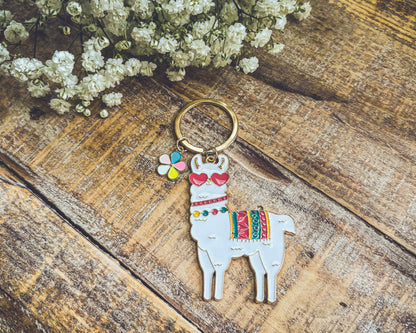 Adorable Colorful Llama Key Chain