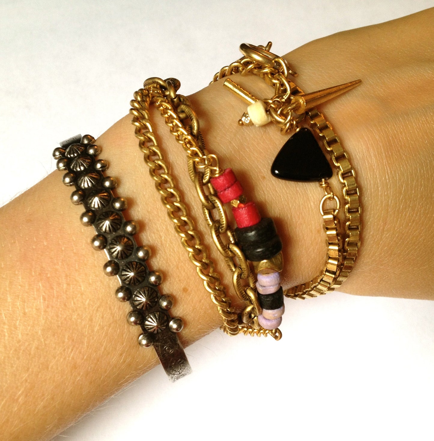 Geo Wrap Bracelet- Black