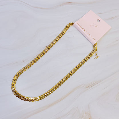 Flat And Bold Chain Necklace