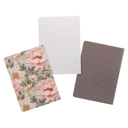 Notebook Set 3pc Lg Strong & Courageous Floral Josh 1:9
