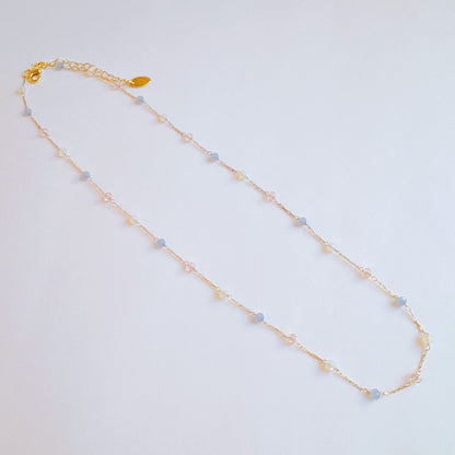 Pastel Water Drop Chain Necklace