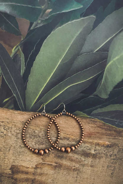 Beautiful Navajo Pearl Hoop Earrings