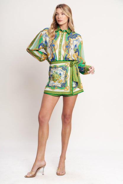 VINTAGE HEIRESS WOVEN SKORT