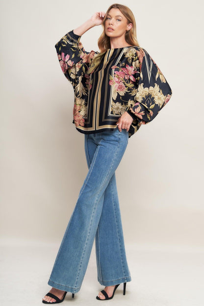 ROYAL TAPESTRY WOVEN TOP