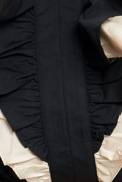 GALLERY CONTRAST WOVEN CROP TOP