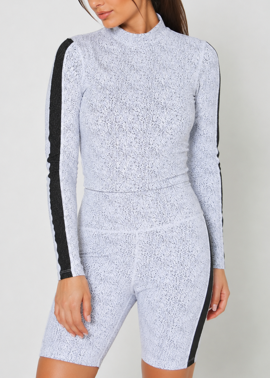 Mock Neck Crop Top Made in USA