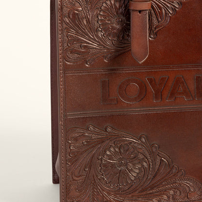 Loyal West Mivva Handtooled Medium Bag - Brunette Leather
