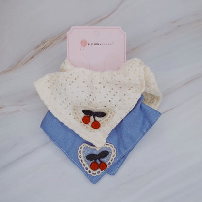 Love And Cherry Square Hair Scrunch Set Of 2