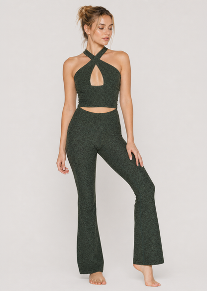 Soft Heather Jersey Flare Leggings