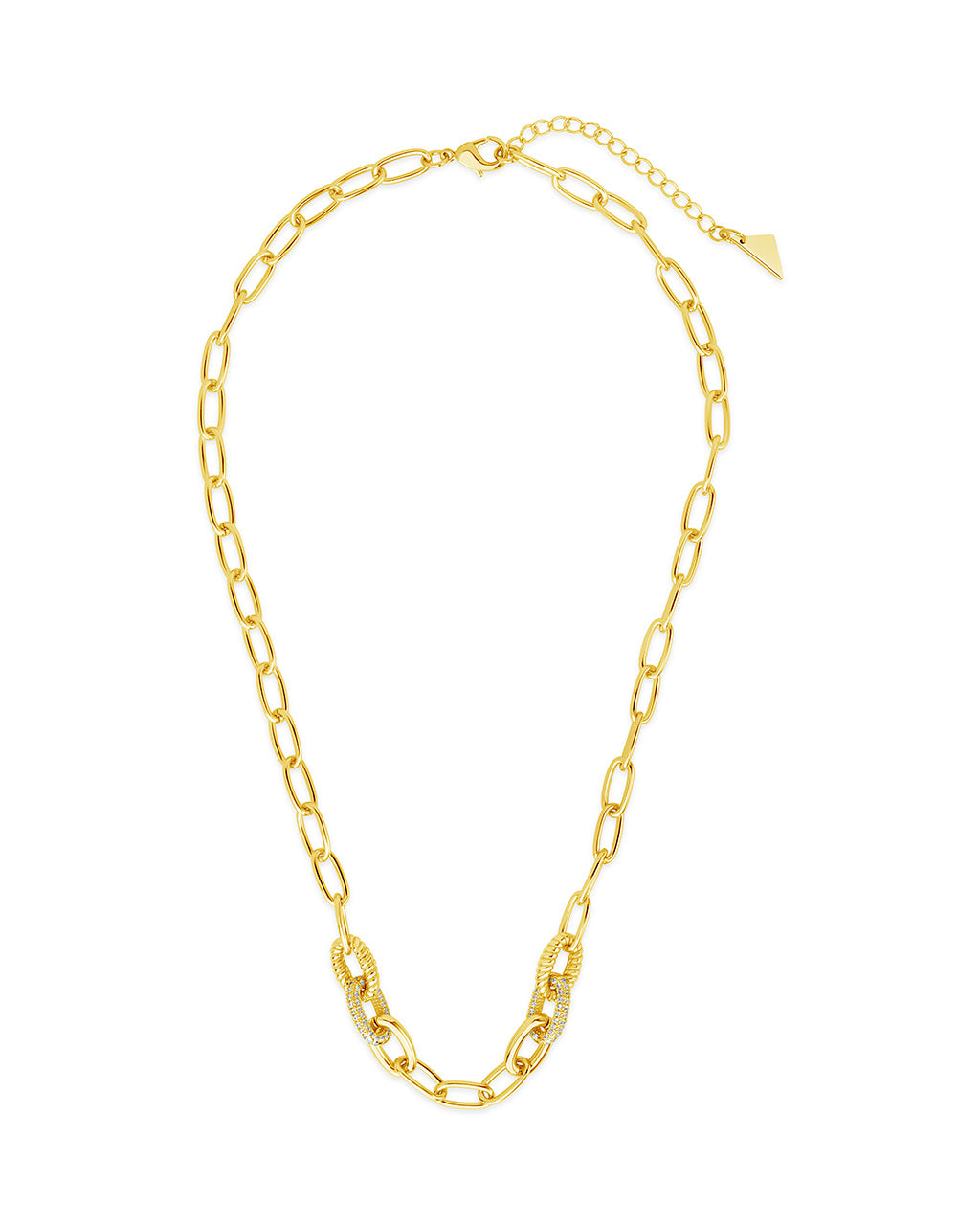 Samar CZ-Encrusted Chain Link Necklace