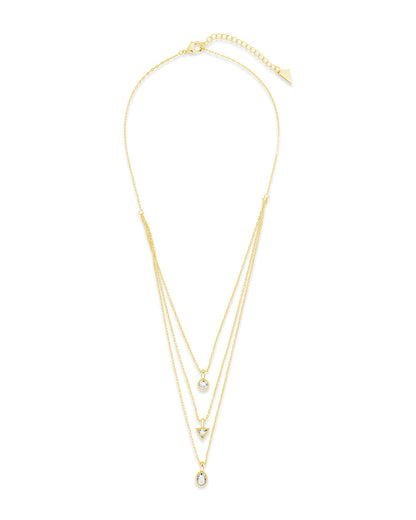 Julie CZ & Layered Chain Necklace