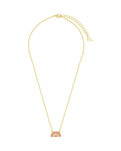 Rainbow CZ Pendant Necklace