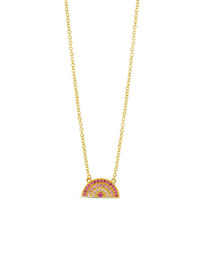 Rainbow CZ Pendant Necklace