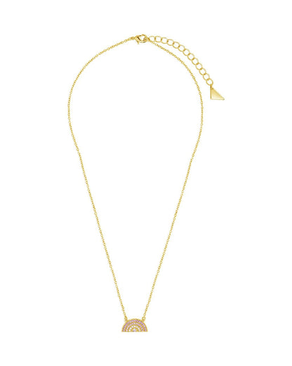 Rainbow CZ Pendant Necklace