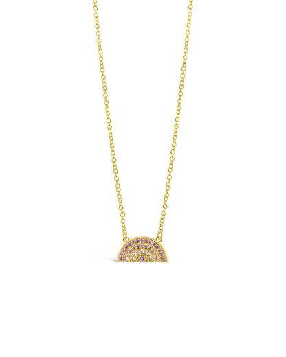 Rainbow CZ Pendant Necklace
