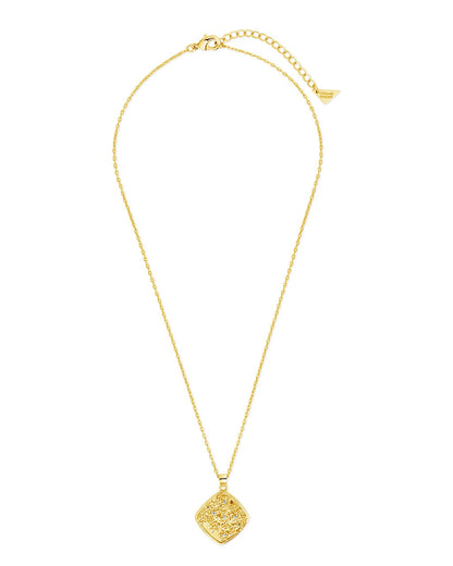 Ophelia CZ Floral Pendant Necklace