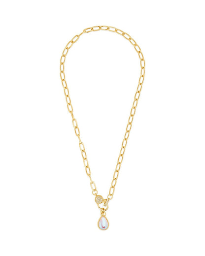 Tay Moonstone Charm & Chain Necklace