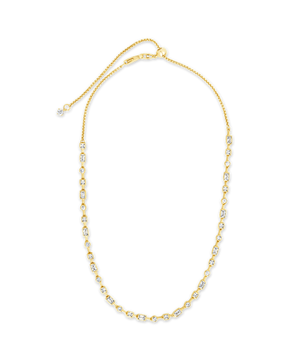 Camden Adjustable CZ Staggered Tennis Necklace