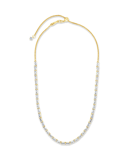 Blanche Adjustable CZ Tennis Necklace