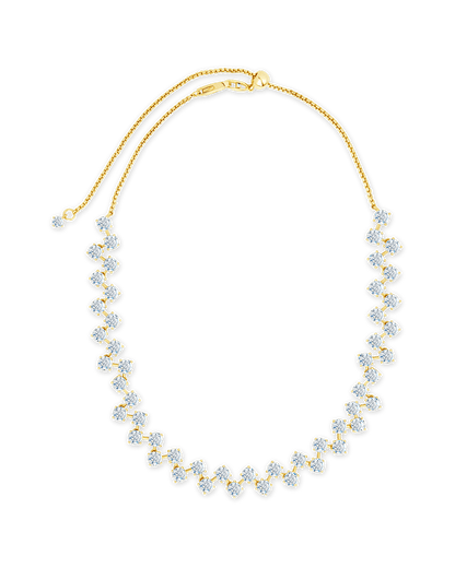 Carson Adjustable CZ Tennis Bolo Necklace