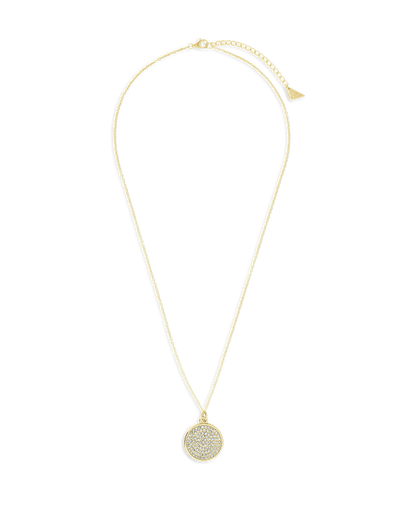 Pave CZ Circle Pendant