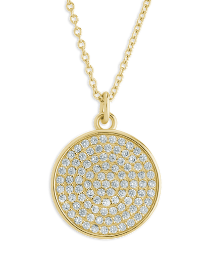Pave CZ Circle Pendant