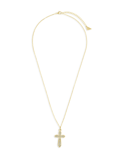 Pave CZ Cross Pendant
