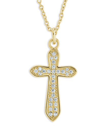 Pave CZ Cross Pendant