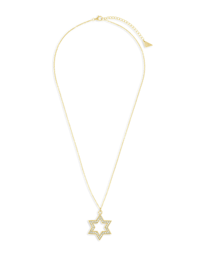 Pave CZ Star of David Pendant