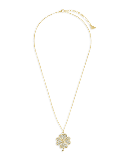 Pave CZ Shamrock Pendant