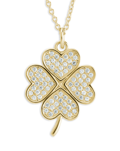 Pave CZ Shamrock Pendant