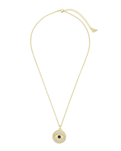 Pave CZ Evil Eye Pendant