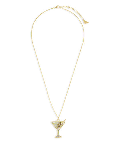 Pave CZ Dirty Martini Pendant