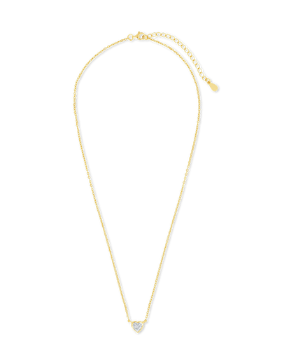 Sterling Silver Heart Bezel Set Pendant