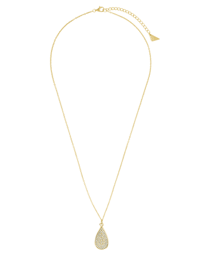 Pave CZ Tear Drop Pendant