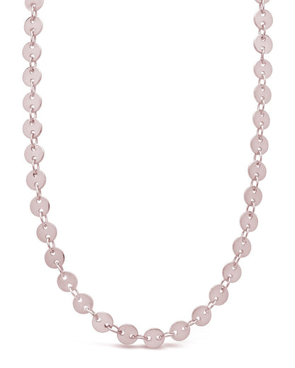 Mini Round Disk Chain Necklace