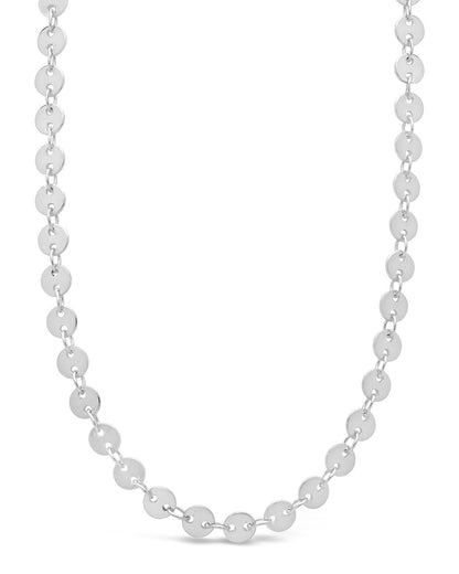 Mini Round Disk Chain Necklace